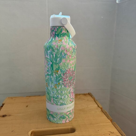 Lilly Pulitzer 25oz Fauna Green Floral Insulated Stainless Steel Water Bottle - Picture 3 of 13